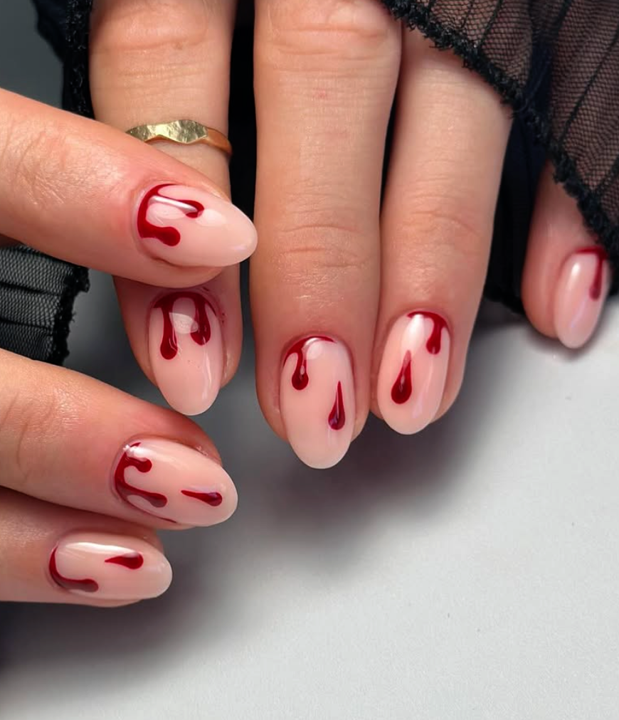Blood Drip Nails